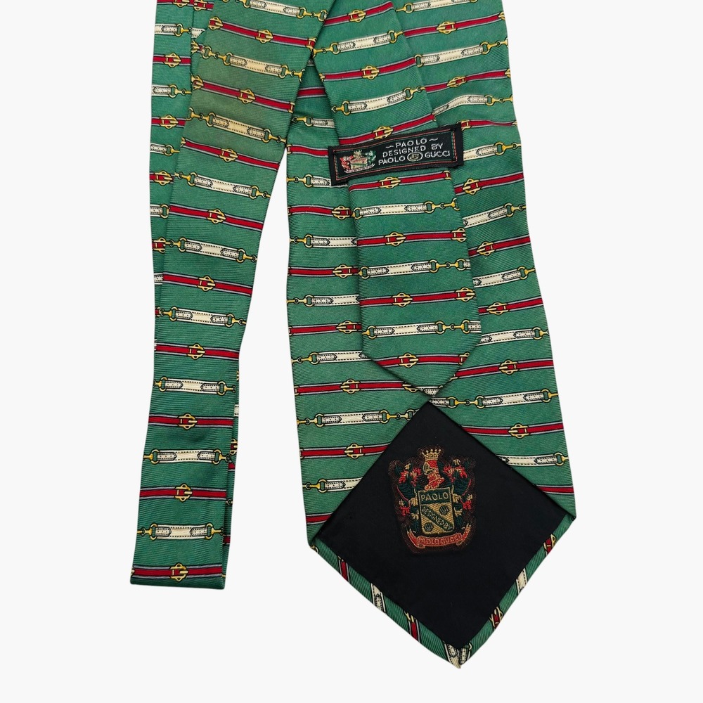 Designer Silk Tie Lot 5pc Hermes Fendi Paolo Gucci Vintage Baroque Equestrian - Picture 6 of 13